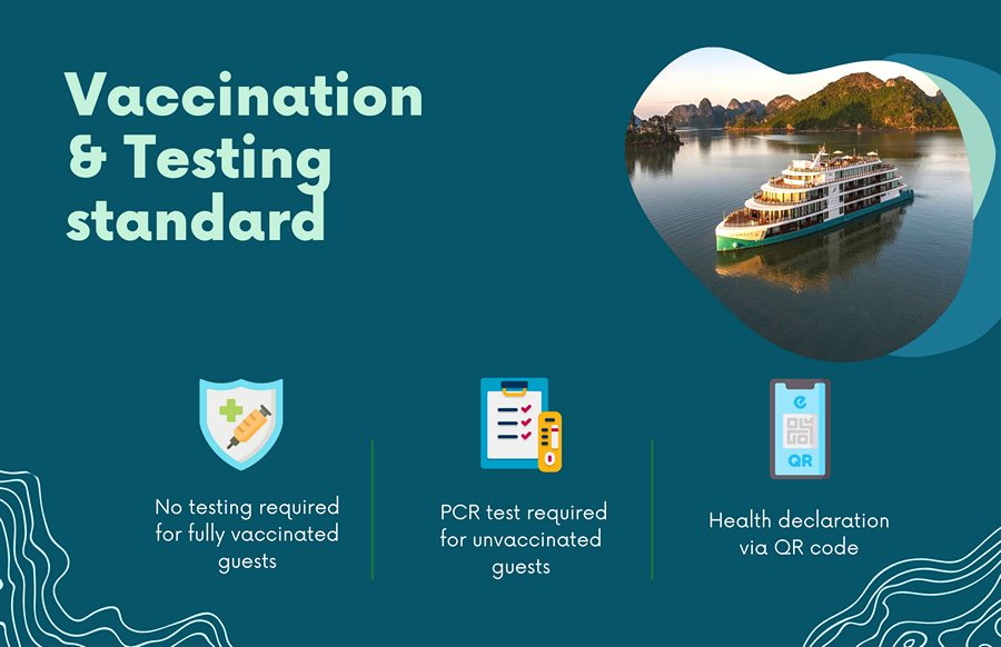 Vaccination and Testing standard for cruise in Lan Ha Bay